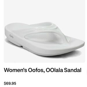 OOFOS Women's OOlala White Sandals
